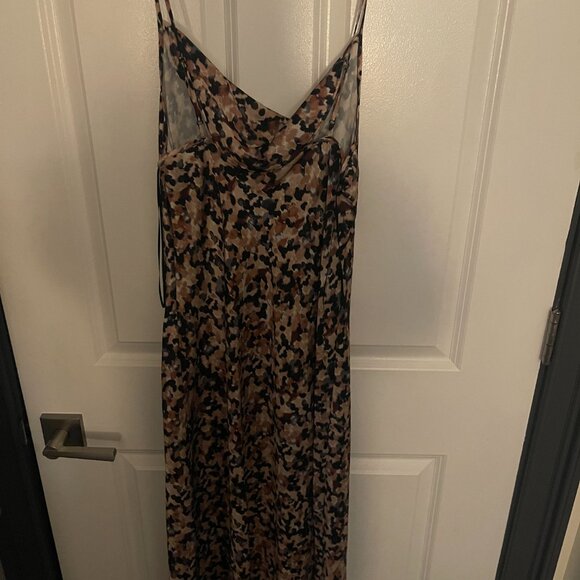 Never Worn Nicole Miller multicolored, cowl neck, silk dress - Picture 3 of 3